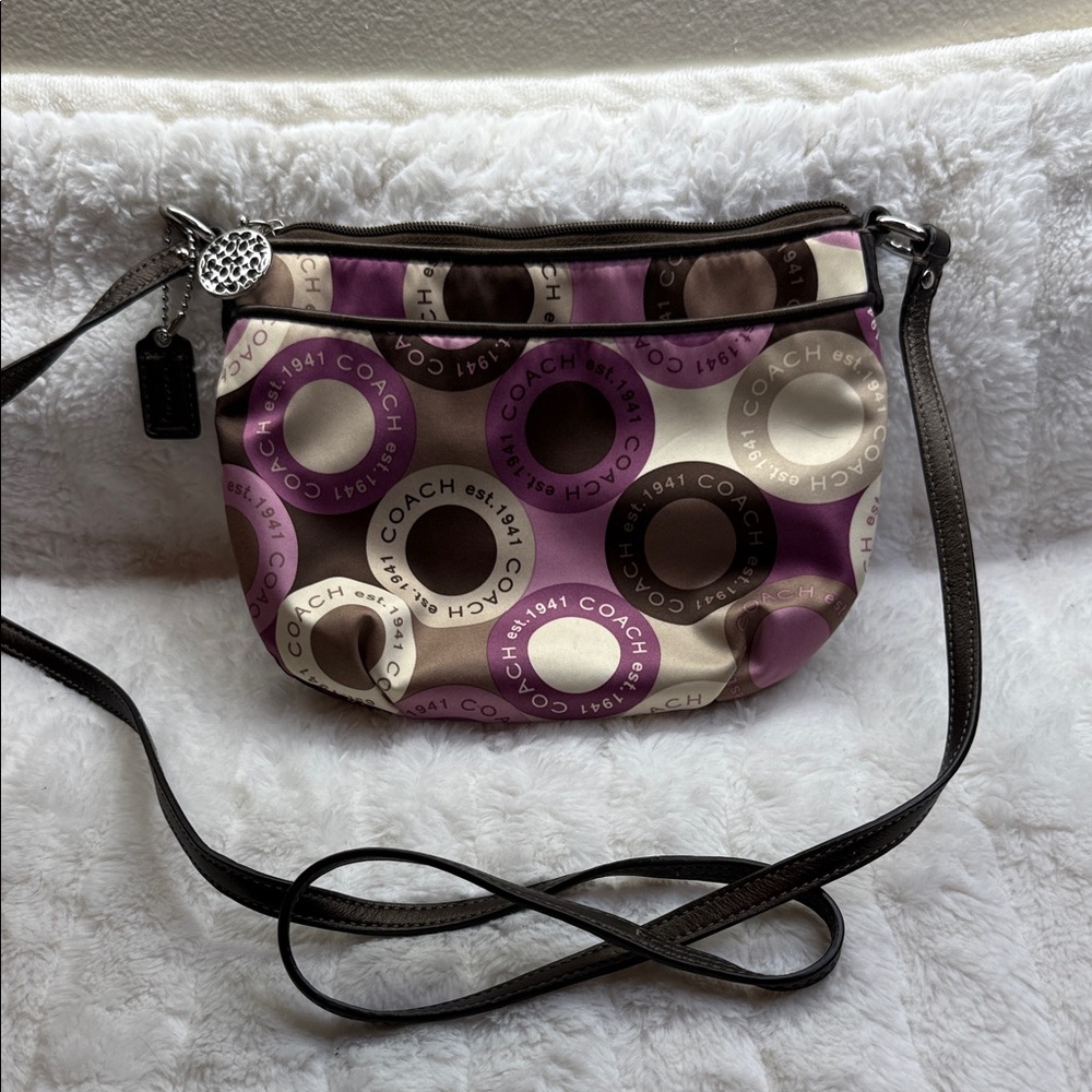 Coach Multicolor Circle Pattern Crossbody Bag